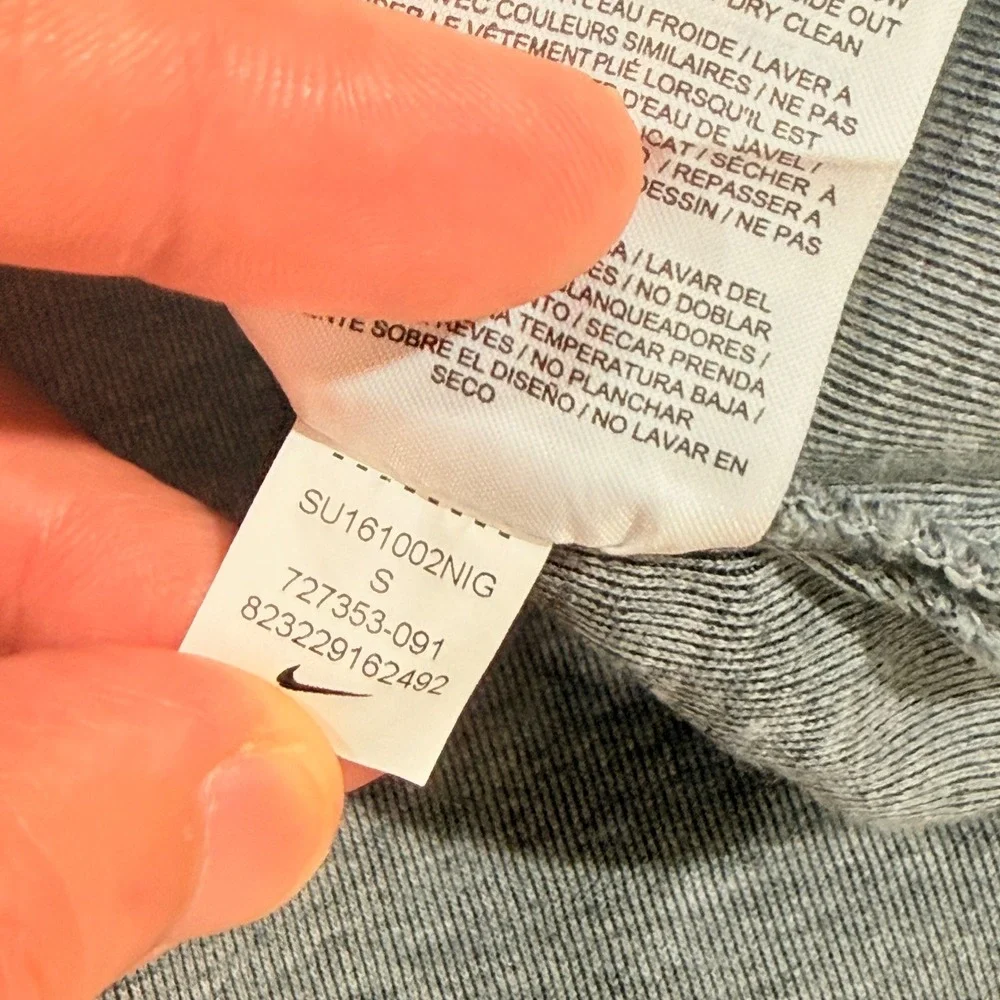Nike Tank Top Men Small Grey Good Ribbed Side Stripe 727353-091
